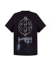 Metal BB Stencil Cotton Short Sleeve T-Shirt Black - BALENCIAGA - BALAAN 2