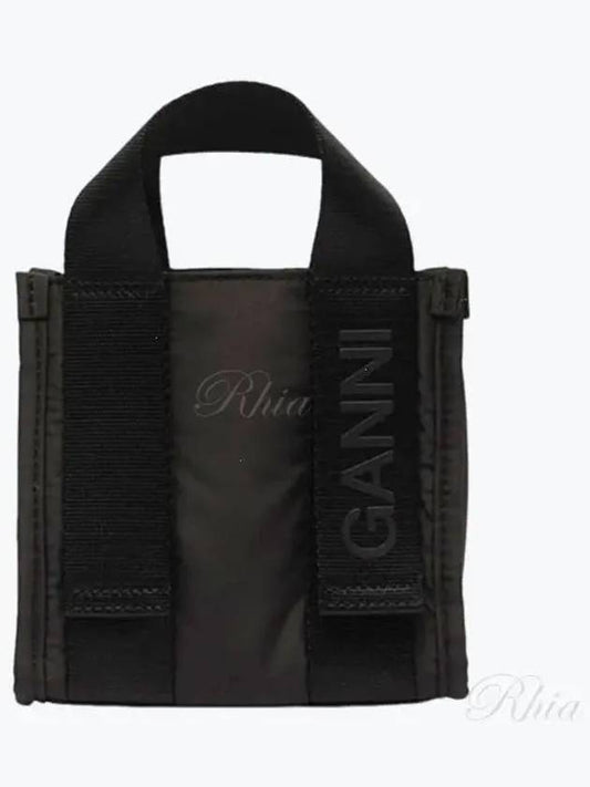 Mini Tech Tote Bag Black - GANNI - BALAAN 2