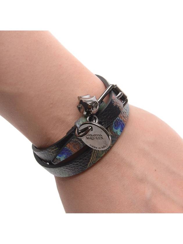 Unisex Double Wrap Printing Skull Bracelet 465149_0A50B_1099_17F - ALEXANDER MCQUEEN - BALAAN 1