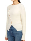 La Maille Pau Asymmetric Cardigan White - JACQUEMUS - BALAAN 3