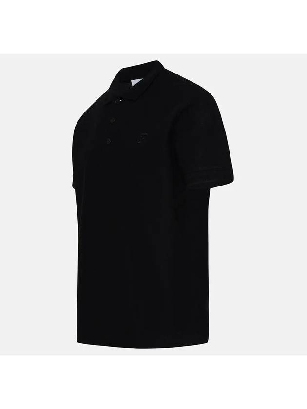 Men's Eddie Embroidered Logo Polo Shirt Black - BURBERRY - BALAAN 3