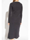 Women's Fox Head Patch Flare Wool Long Dress Black - MAISON KITSUNE - BALAAN 5