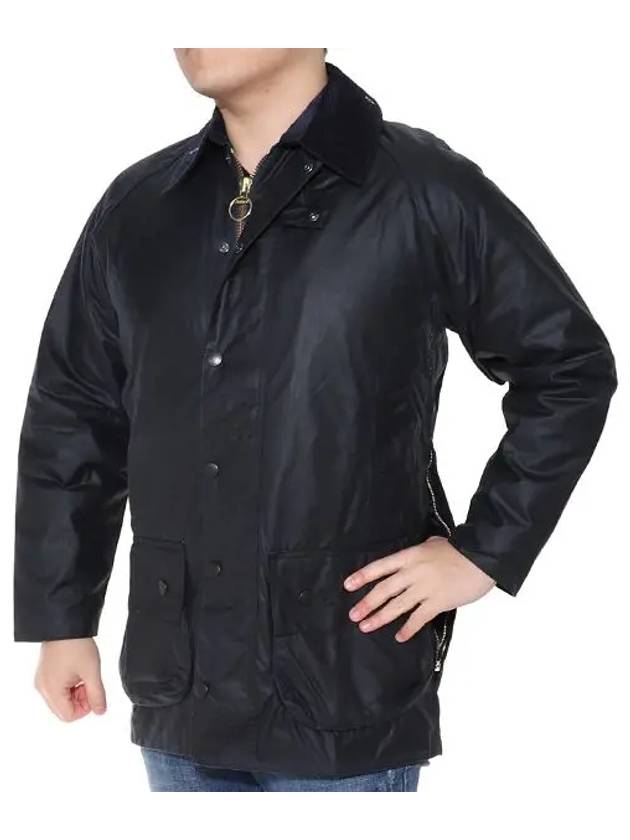 Men's Beaufort Wax Jacket Navy - BARBOUR - BALAAN 3