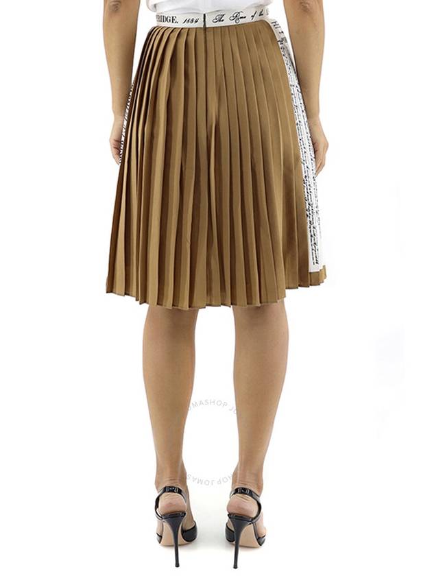 Women's MARINE SERRE Pleated Skirt Brown White - BURBERRY - BALAAN 4