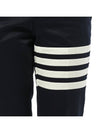 Diagonal Unconstructed Chino Straight Pants Navy - THOM BROWNE - BALAAN 11