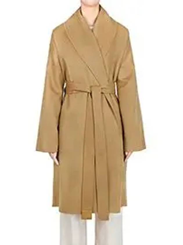 Belted Wool Cashmere Single Coat Camel - LOEWE - BALAAN 5