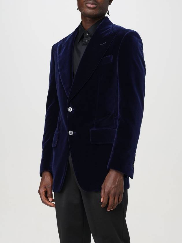 Blazer a monopetto Tom Ford in velluto - TOM FORD - BALAAN 4