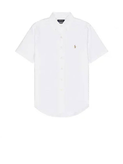 Embroidered Logo Short Sleeve Shirt White - POLO RALPH LAUREN - BALAAN 2