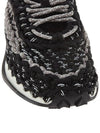 Crochet Low Top Sneakers Black - VALENTINO - BALAAN 10