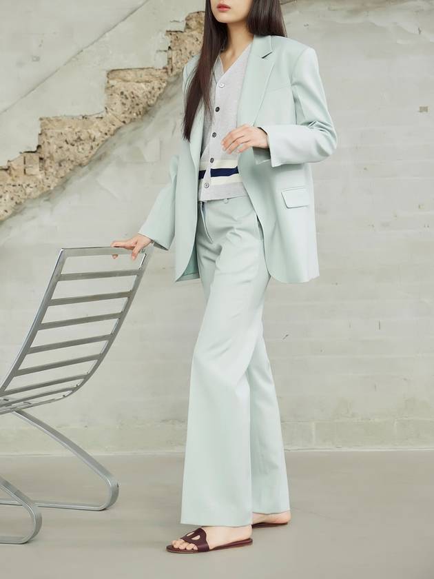 Women's Wool Gabardine 100% Roxanda Jacket Mint - RS9SEOUL - 3