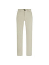 Slim Fit Stretch Cotton Satin Chino Straight Pants Light Beige - HUGO BOSS - BALAAN 1