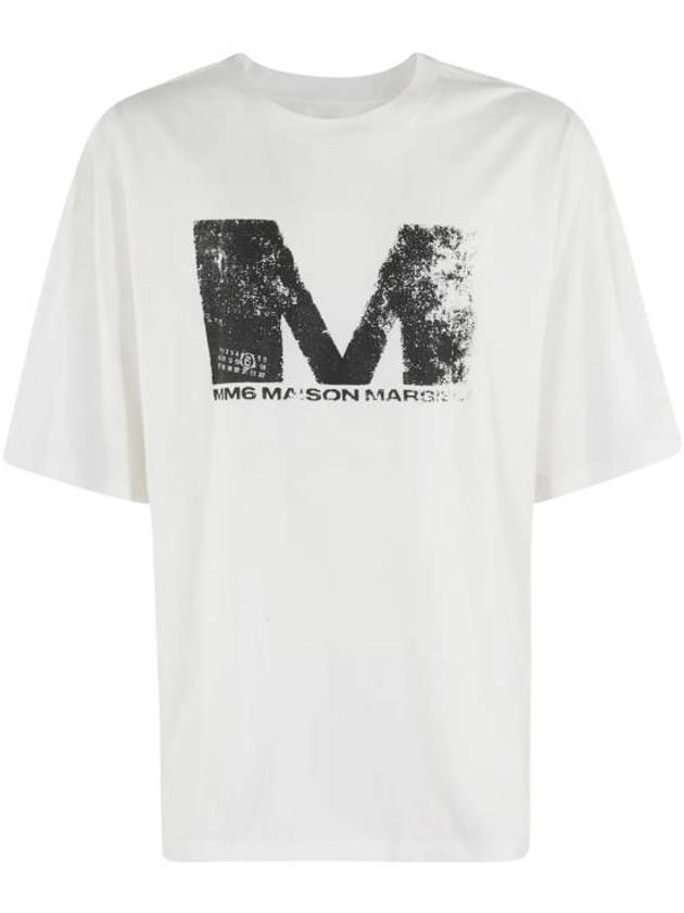 Logo Print Short Sleeve T-Shirt White - MAISON MARGIELA - BALAAN 1