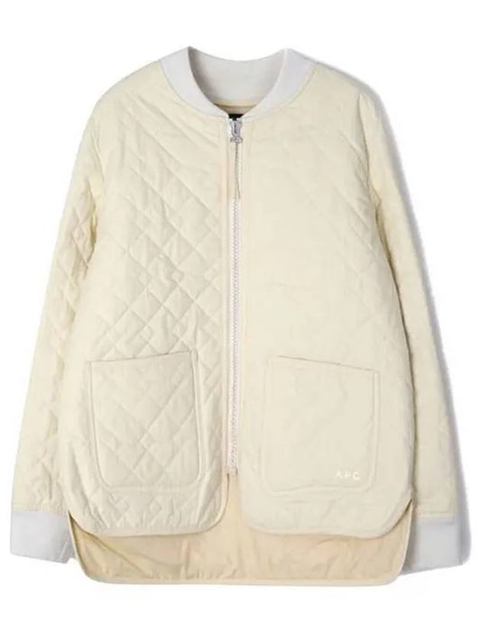 Elea Quilting Zip-Up Jacket Cream - A.P.C. - BALAAN 2