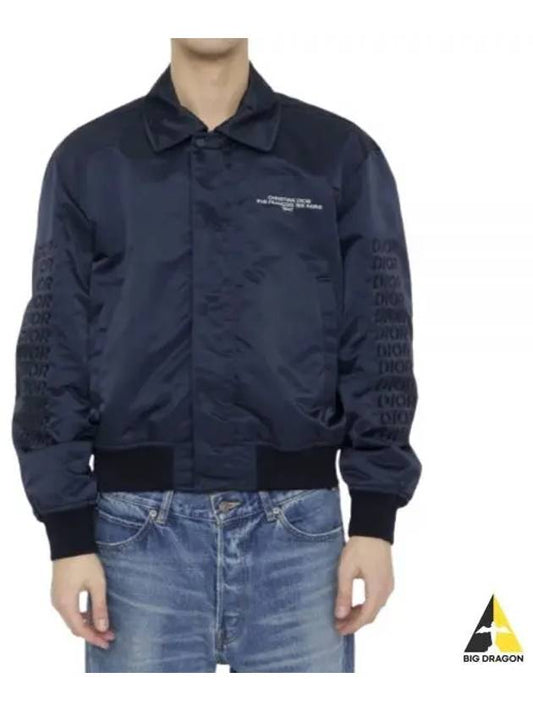 Technical Twill Bomber Jacket Navy - DIOR - BALAAN 2