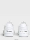 Men's Lace Up Calfskin Low-Top Sneakers Optic White - CELINE - BALAAN 5