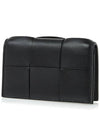 Intrecciato Flap Card Wallet Black - BOTTEGA VENETA - BALAAN 3