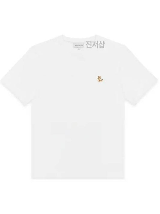 Chillax Fox Patch Regular Short Sleeve T-Shirt White - MAISON KITSUNE - BALAAN 2