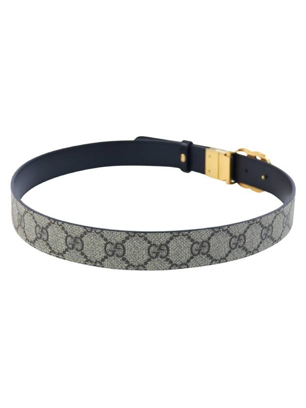 GG Marmont Supreme Canvas Leather Reversible Belt Beige Black - GUCCI - BALAAN 3