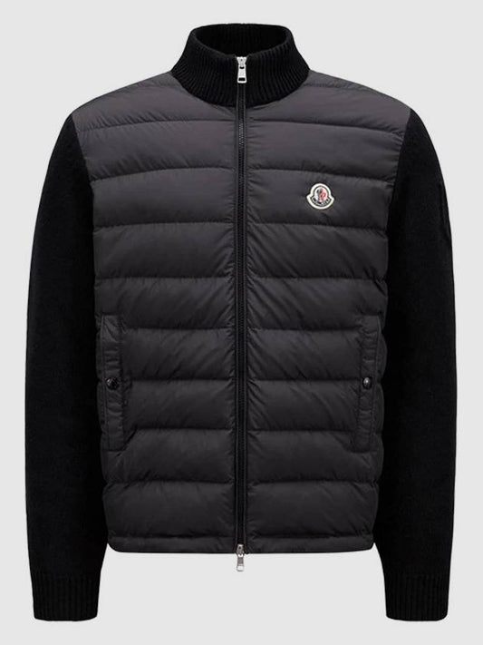 Padded cotton zip up cardigan black 9B00020 M1115 999 - MONCLER - BALAAN 2