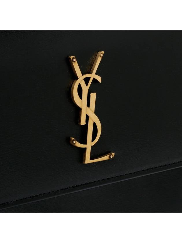 Monogram Sunset Medium Smooth Leather Cross Bag Black - SAINT LAURENT - BALAAN 5