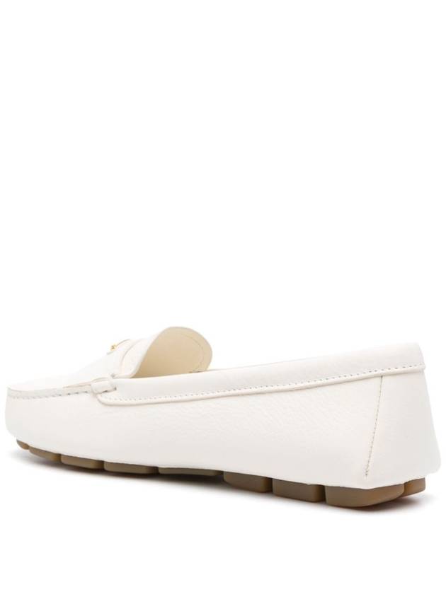 Leather Driving Shoes Ivory - PRADA - BALAAN 4