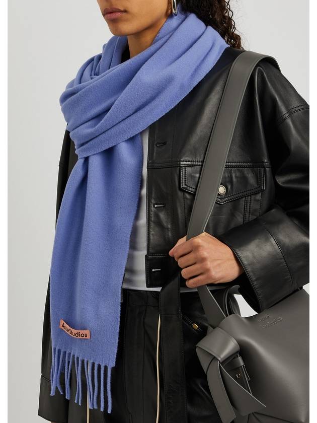 Wool Fringe Scarf Sweet Blue - ACNE STUDIOS - BALAAN 3