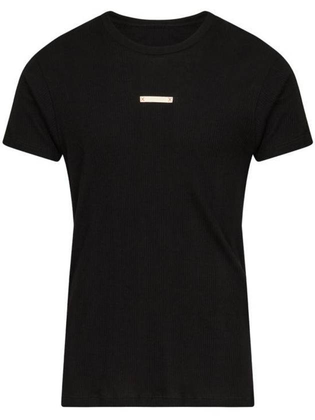 Logo Patch Short Sleeve T-Shirt Black - MAISON MARGIELA - BALAAN 2