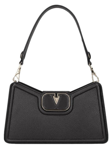 Women's Garavani Logo Shoulder Bag Black - VALENTINO - BALAAN 1