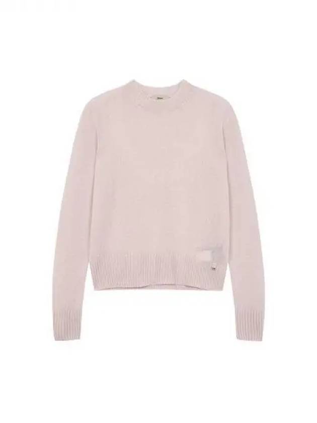 Women s Cashmere Crew Neck Sweater Indian Pink 271431 - HERNO - BALAAN 1