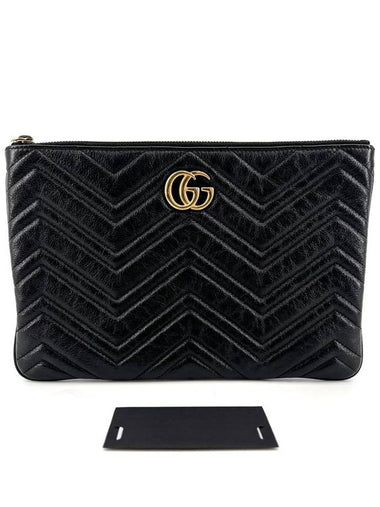 GG Marmont Matelasse Chevron Clutch 525541 - GUCCI - BALAAN 1