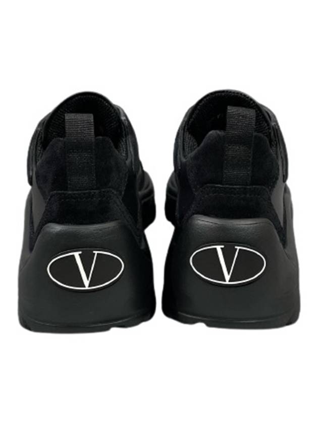 Gumboy Banshee Leather Low Top Sneakers Black - VALENTINO - BALAAN 5