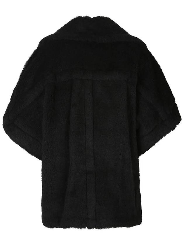 Zip-Up Short-Sleeve Cape Black - MAX MARA - BALAAN 3