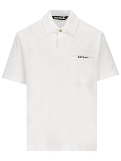 23 fw Sartorial Tape Pique Polo Shirt PMGB015E23JER001 0103 B0230400800 - PALM ANGELS - BALAAN 2