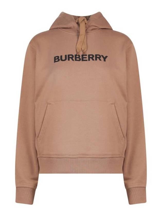 Logo Print Hoodie Brown - BURBERRY - BALAAN 2