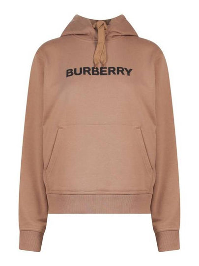 Logo Print Hoodie Brown - BURBERRY - BALAAN 2