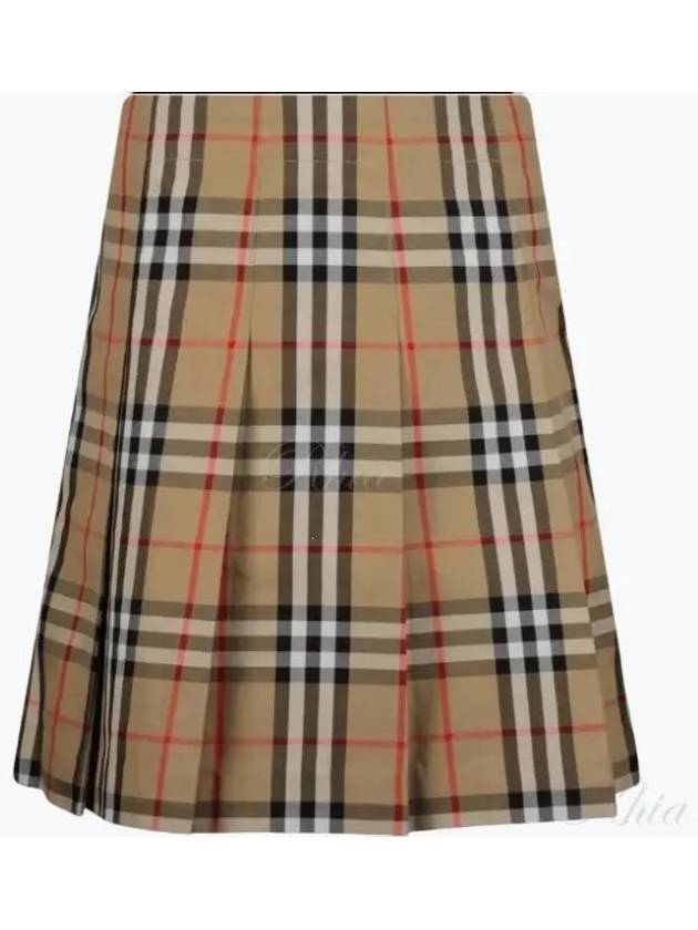 Kids Vintage Check Pleated Skirt Archive Beige - BURBERRY - BALAAN 2