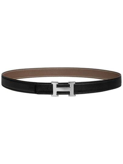 Constance Buckle Reversible Leather Belt Black Brown - HERMES - BALAAN 2