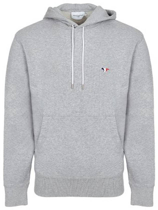 Tricolor Fox Patch Classic Hoodie Grey Melange - MAISON KITSUNE - BALAAN 2