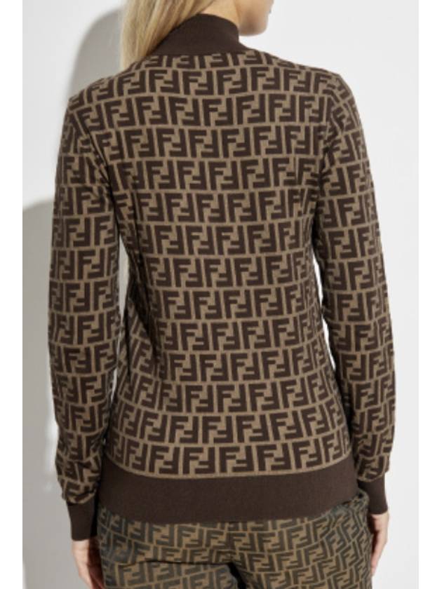 FF Cotton Turtleneck Brown - FENDI - BALAAN 4