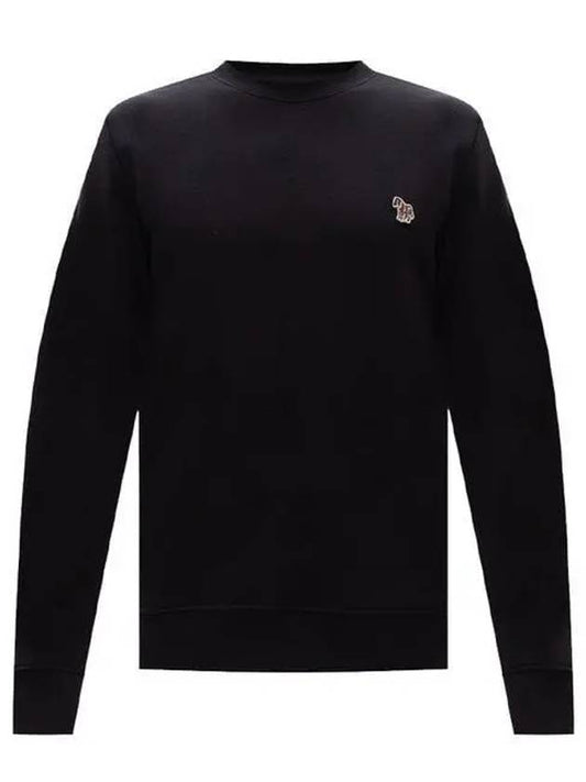 Zebra Patch Organic Cotton Sweatshirt Black - PAUL SMITH - BALAAN 2