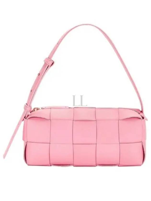 Brick Cassette Intrecciato Small Shoulder Bag Pink - BOTTEGA VENETA - BALAAN 2