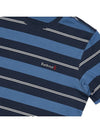 Embroidered Logo Striped Short Sleeve T-shirt Navy - BARBOUR - BALAAN 6