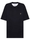 Logo Cotton Short-Sleeved T-Shirt Black - BRUNELLO CUCINELLI - BALAAN 9