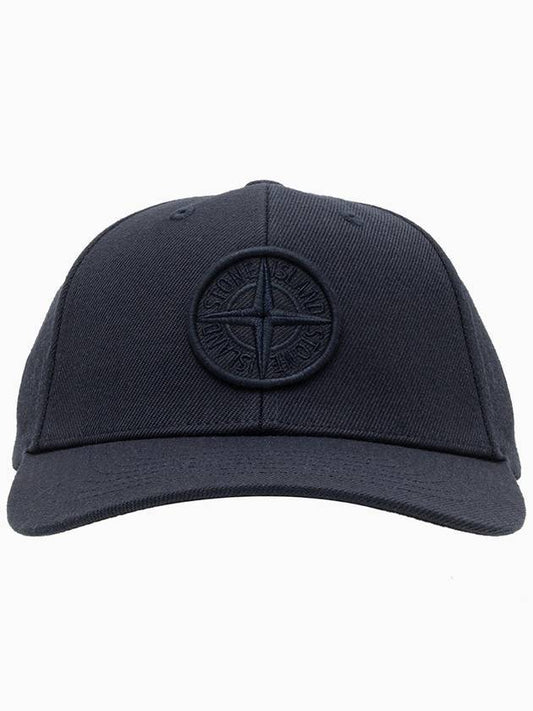 Logo Embossed Base Ball Cap Navy - STONE ISLAND - BALAAN.