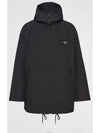 Technical Poplin Hooded Raincoat Black - PRADA - BALAAN 2