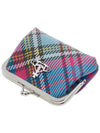 Biogreen Saffiano Printed Derby Frame Coin Wallet Mackendy Tartan - VIVIENNE WESTWOOD - BALAAN 5