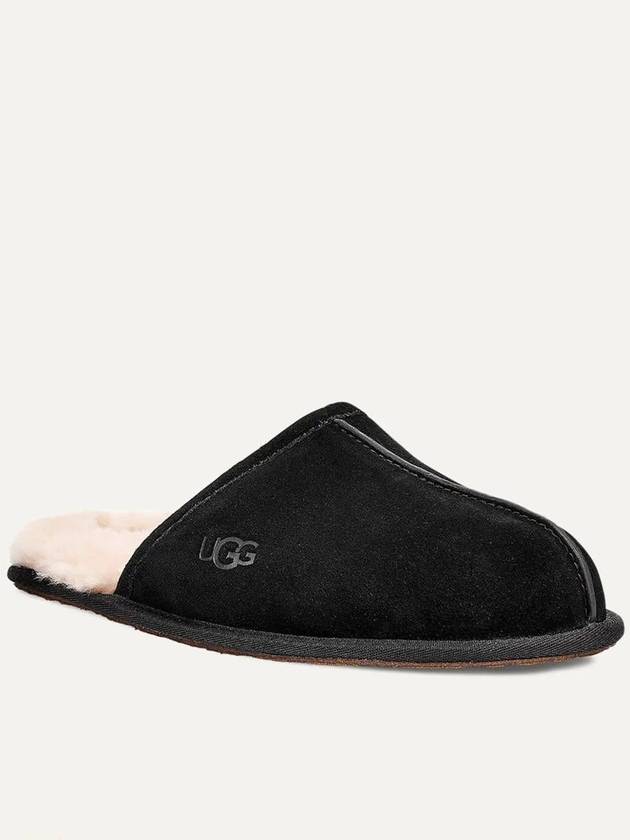 Scuff Logo Suede Slippers Black - UGG - BALAAN 3