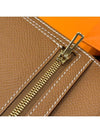 Wallet Absong Calfskin Bean Brown Gold Long Wallet - HERMES - BALAAN 5