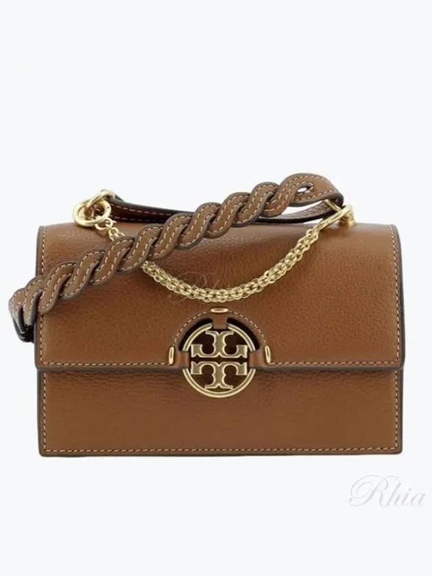 Miller Chain Tote Mini Bag Brown - TORY BURCH - BALAAN 2