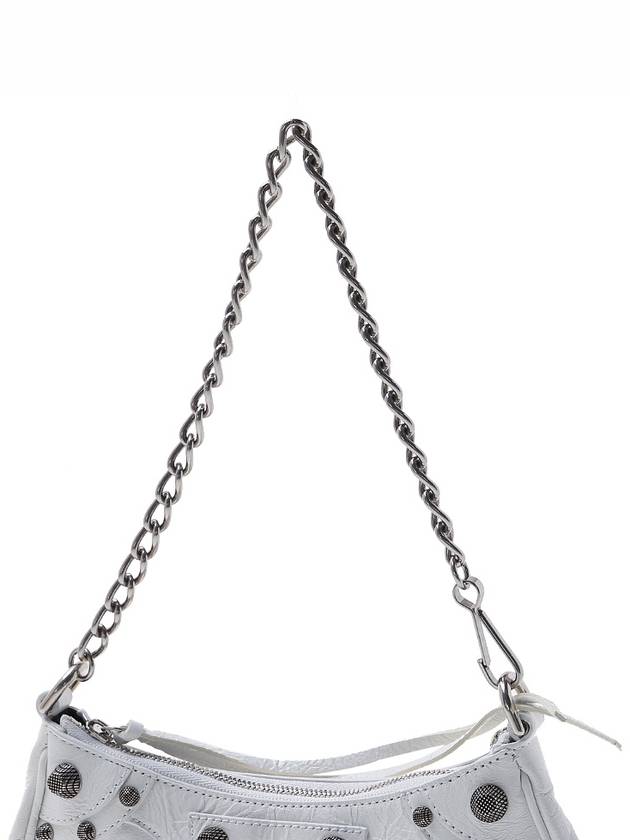 Le Cagole Chain Mini Shoulder Bag White - BALENCIAGA - BALAAN 9